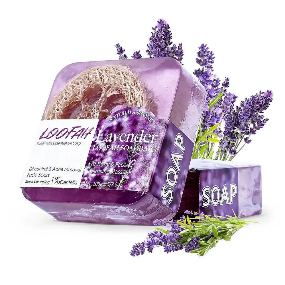 Lavender Oil - صابون زيت اللافندر العضوي 100 جرام،