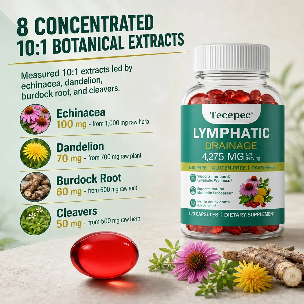التصريف اللمفاوي - دعم الجهاز  - مراجعة Echinacea وسعره